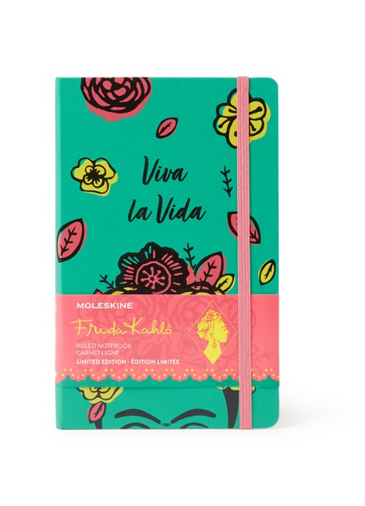 Moleskine Limited Edition Frida Kahlo L gelinieerd notitieboek - voorkant groen