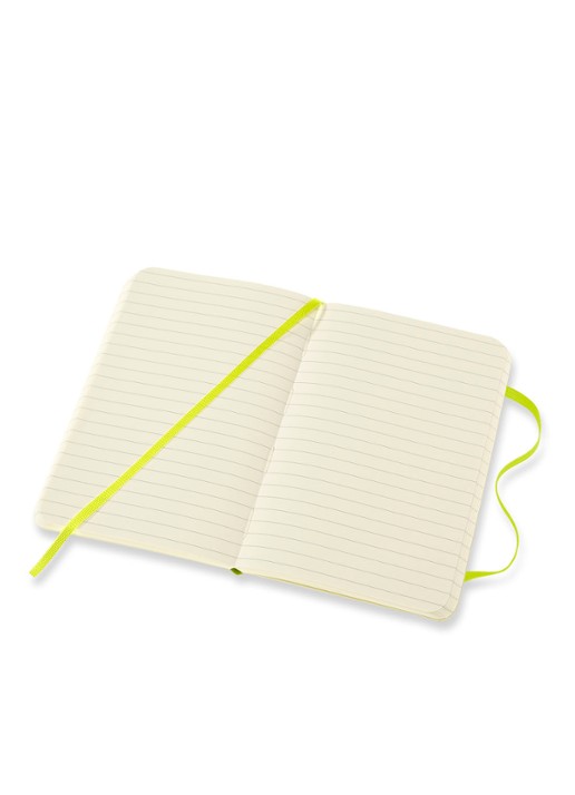Moleskine Notebook Pocket Ruled Soft Cover - voorkant 3 neongroen