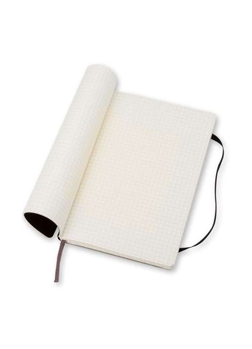 Moleskine Notitieboek met geruit papier 21 x 13 cm - voorkant 2 zwart