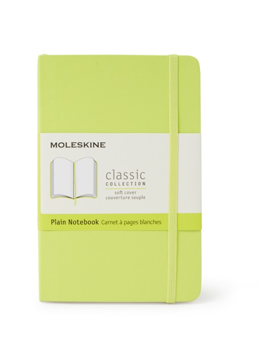 Moleskine  Pocket Plain notitieboek - voorkant 3 neongroen