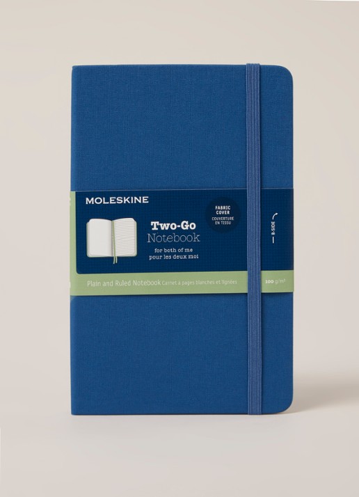 Moleskine Two-Go notitieboek 18 x 11,5 cm - voorkant 3 jeans
