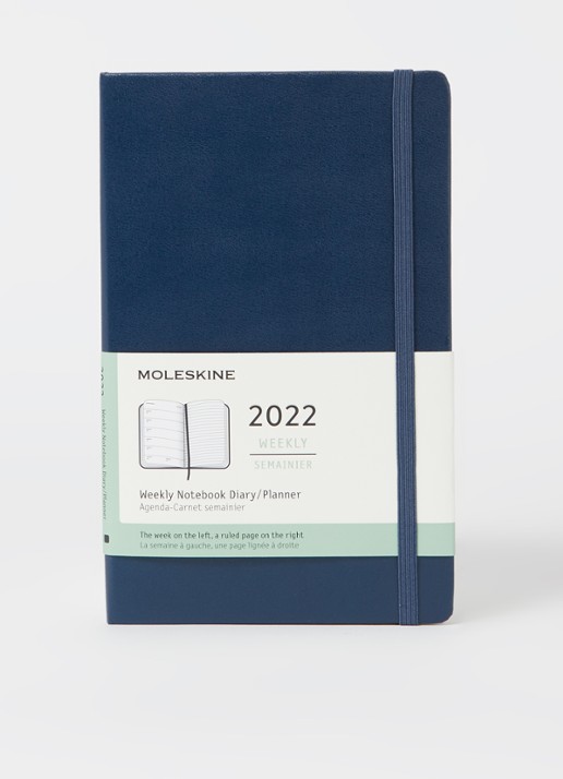 Moleskine Weekly agenda 2022 - voorkant 2 donkerblauw