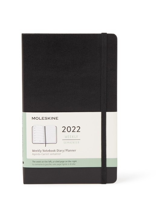Moleskine Weekly Notebook A5 agenda 2022 - voorkant 2 zwart