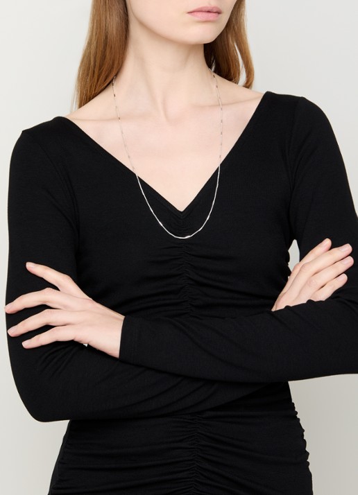Moliane Dix ketting verzilverd - voorkant 5 zilver