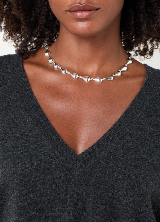 Moliane Farah choker verguld - voorkant 5 zilver