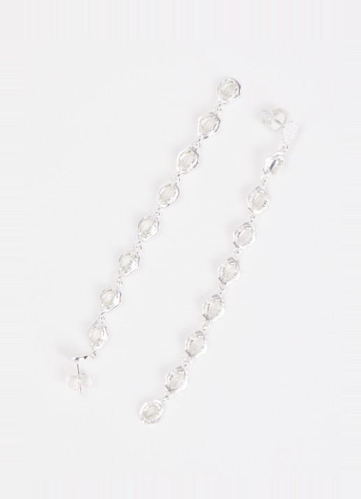 Moliane Lamia oorstekers verguld - detail zilver