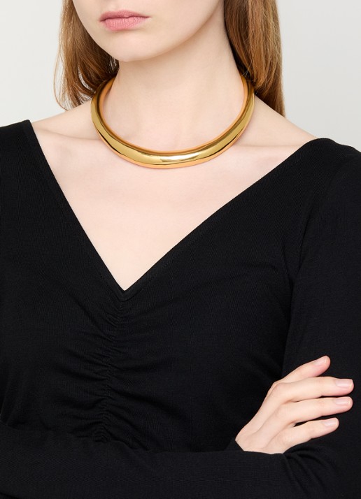 Moliane Lucina choker verguld - voorkant 4 goud