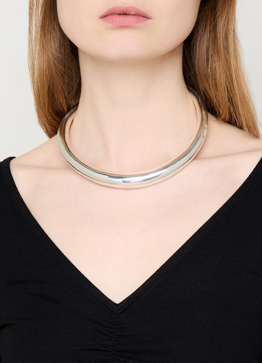 Moliane Lucina choker verzilverd - voorkant 2 zilver