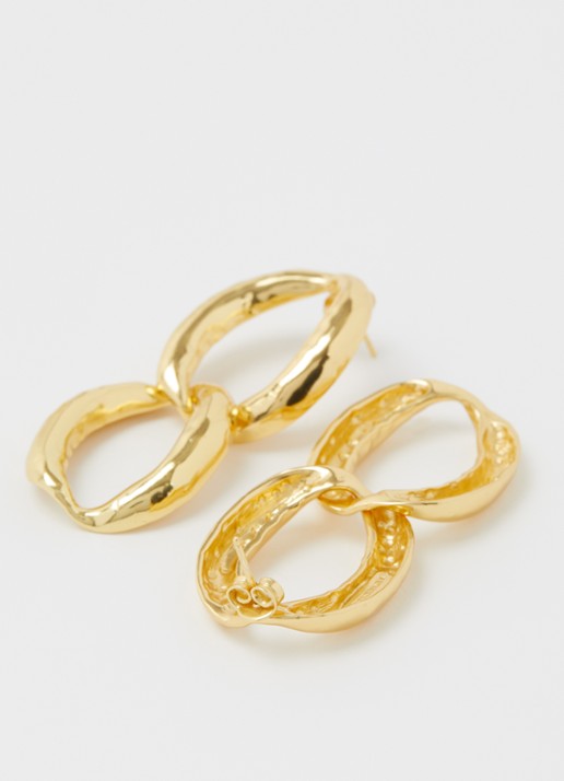 Moliane Ocho oorstekers verguld - detail goud
