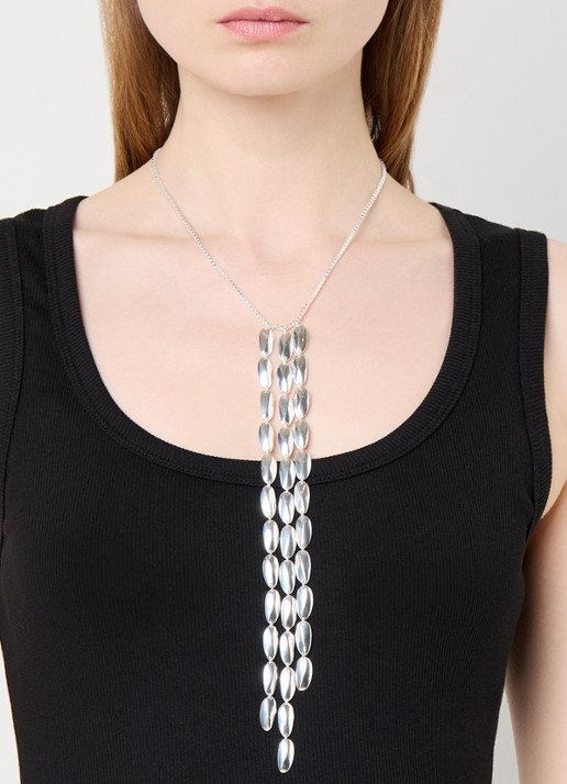 Moliane Seed ketting verzilverd - voorkant 2 zilver