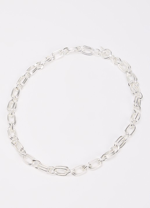 Moliane Serena schakelketting verzilverd - detail zilver
