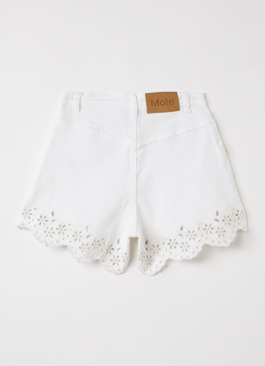 Molo Adalyn straight fit korte broek - voorkant 2 gebroken wit