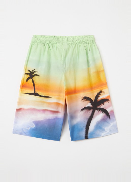 Molo Adi straight fit korte broek  - voorkant 2 groen