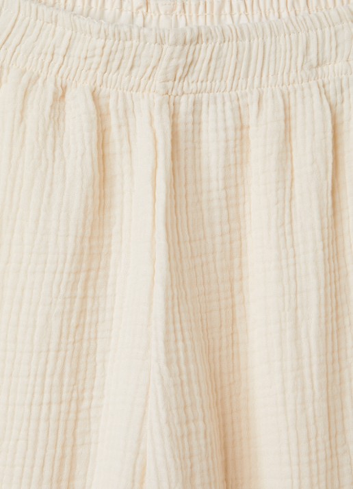 Molo Agatha loose fit broek met structuur - detail 3 gebroken wit