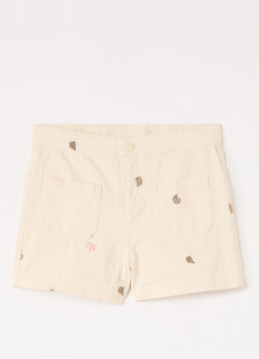 Molo Amanda straight fit korte broek met borduring