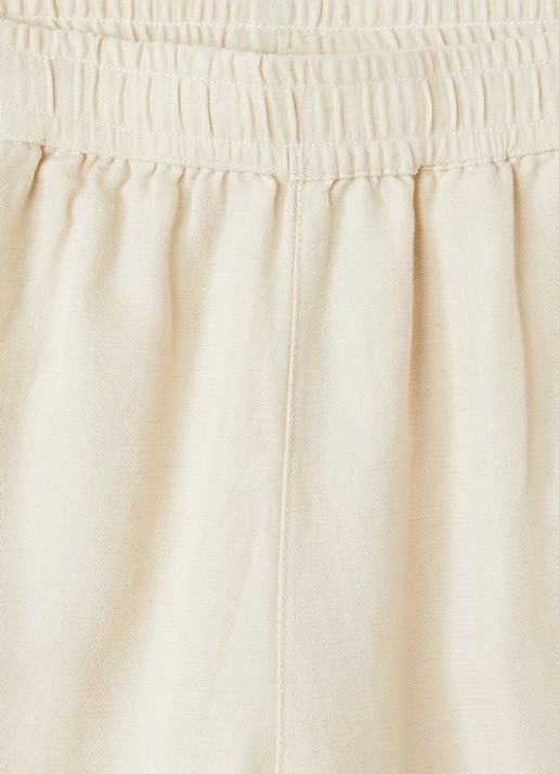 Molo Amor straight fit broek met steekzakken - detail beige