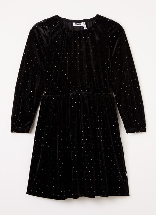 Molo Carolyn jurk van fluweel met strass