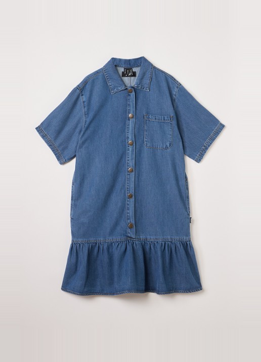 Molo Celise blousejurk  - voorkant indigo