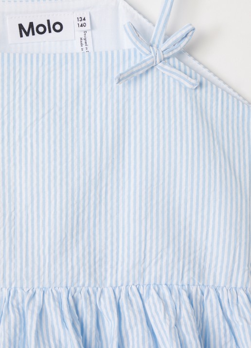 Molo Chelsea jurk met ruches  - detail 3 lichtblauw