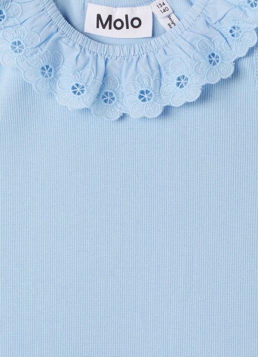 Molo Croco jurk met broderie - detail 3 blauwgrijs