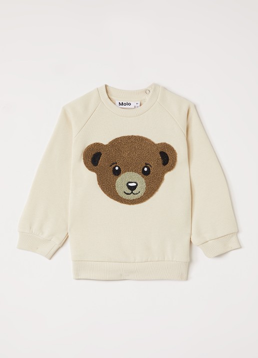 Molo Disc sweater met print - voorkant 2 beige