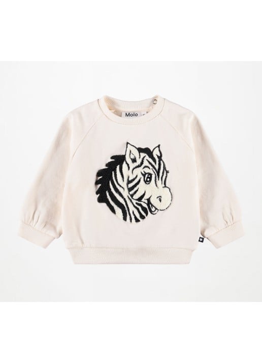 Molo Disc sweater met print - voorkant creme
