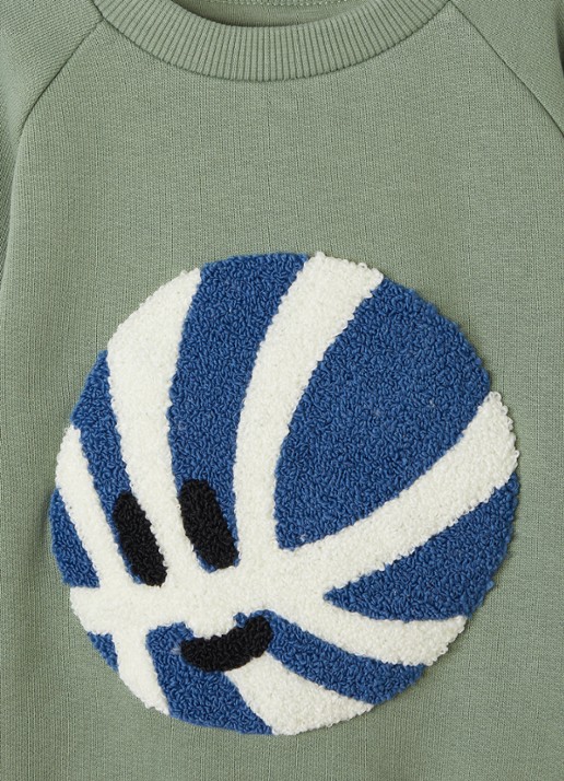 Molo Disc sweater met print - detail 4 groen