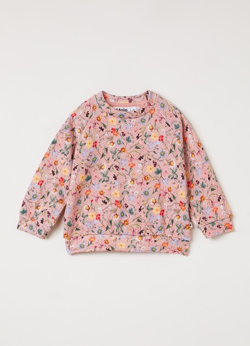 Molo Disc sweater met print - voorkant lime
