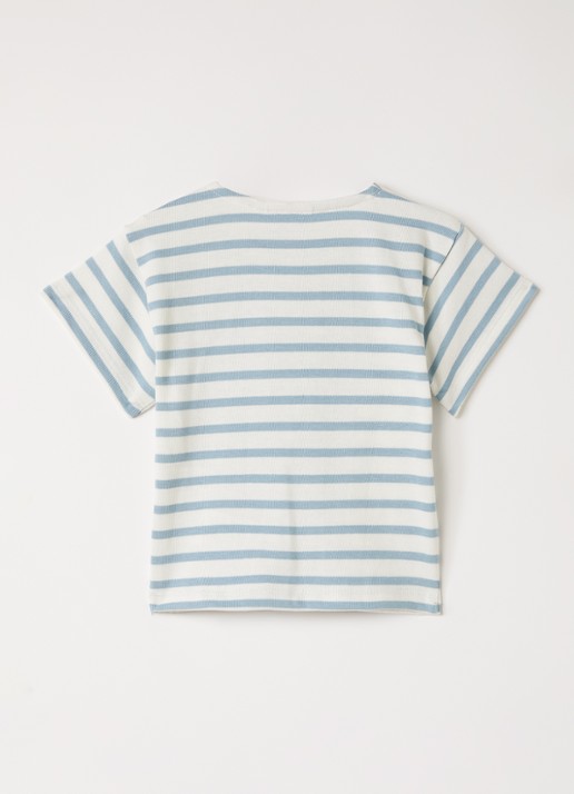 Molo Eivor T-shirt met streepprint - voorkant 2 blauw