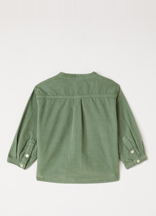Molo Enoz longsleeve van corduroy - voorkant 2 groen