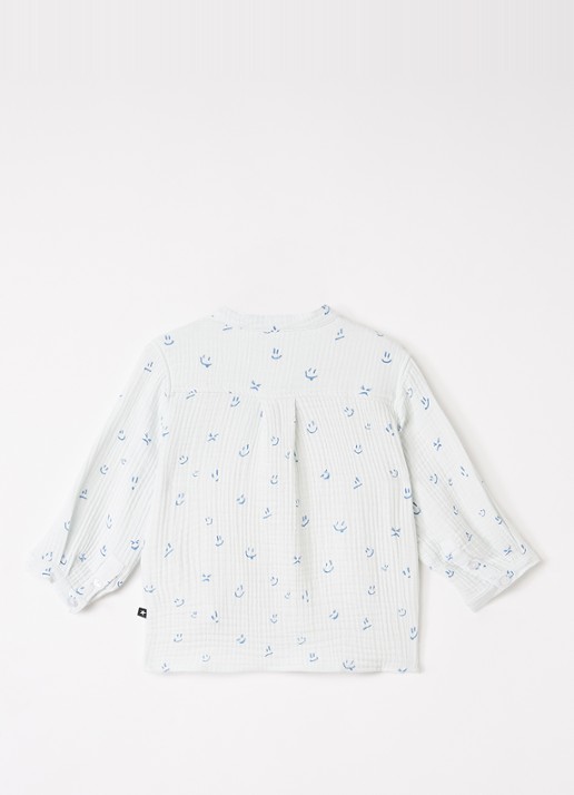 Molo Enozo longsleeve met print - voorkant 2 lichtblauw