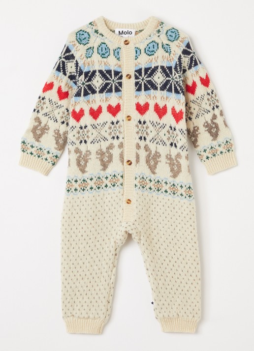 Molo Frej grofgebreid babypak van wol