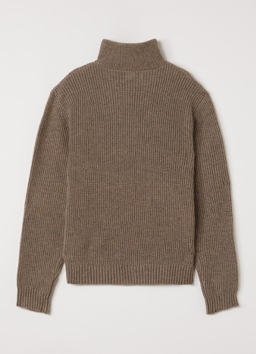 Molo Gretta grofgebreide trui in wolblend - voorkant 2 beige