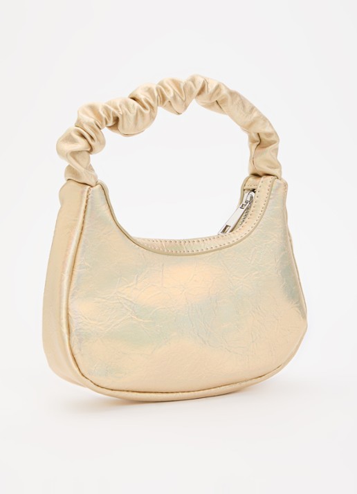 Molo June handtas met metallic finish - achterkant goud
