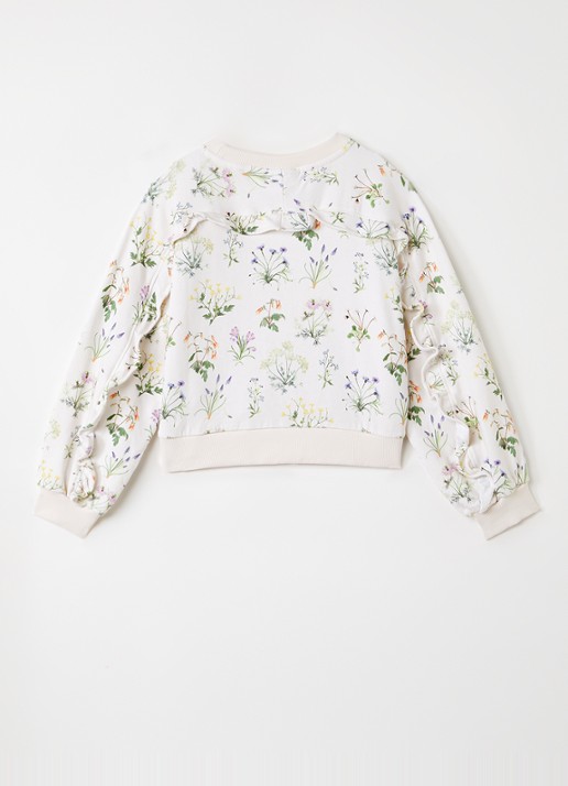 Molo Mabel sweater met bloemenprint - voorkant 2 creme