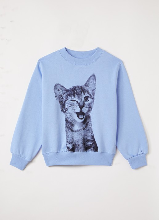 Molo Marge sweater met print - voorkant 5 blauw