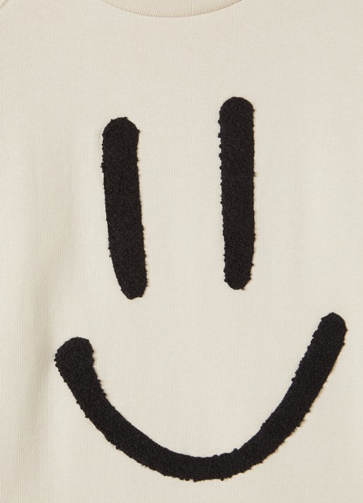 Molo Mike sweater met borduring - detail beige