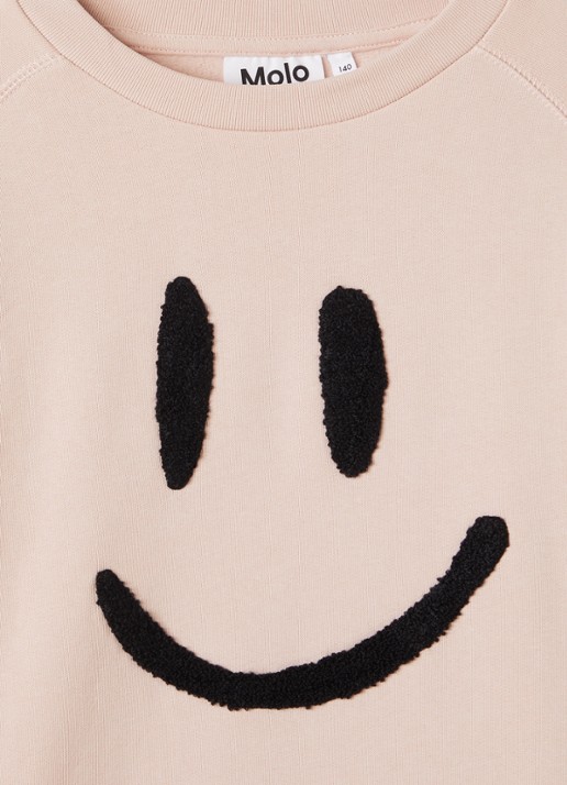 Molo Mike sweater met borduring - detail 3 lichtroze