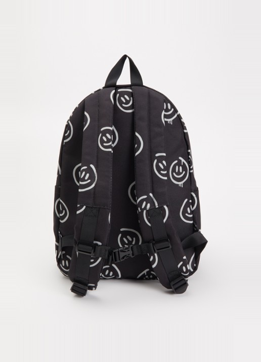 Molo Mio rugzak met print en 12 inch laptopvak - achterkant zwart
