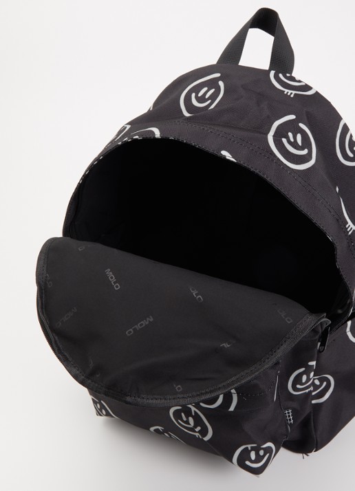 Molo Mio rugzak met print en 12 inch laptopvak - detail 3 zwart