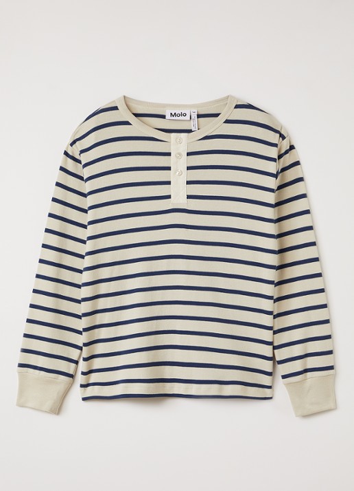 Molo Riff longsleeve met print - voorkant beige