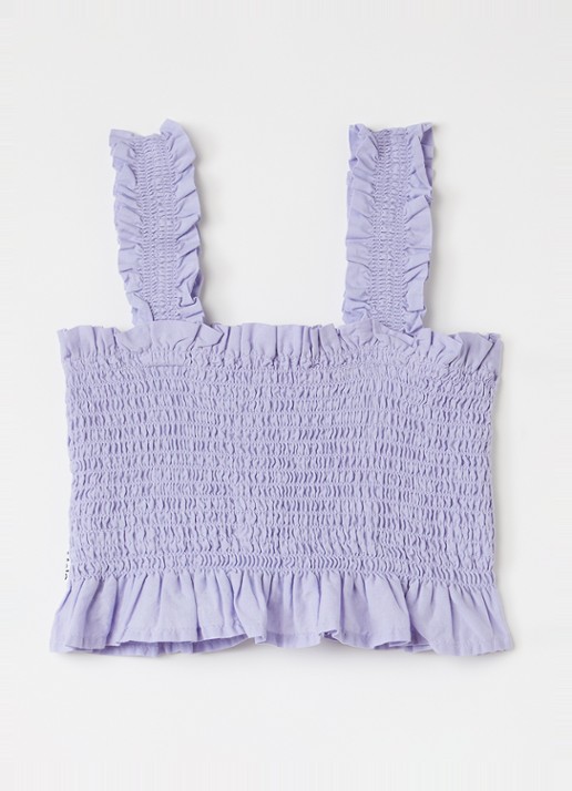 Molo Roflia top met smockwerk - voorkant 2 lila
