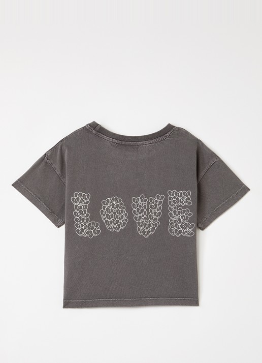 Molo Runi T-shirt met front- en backprint - voorkant 2 antraciet