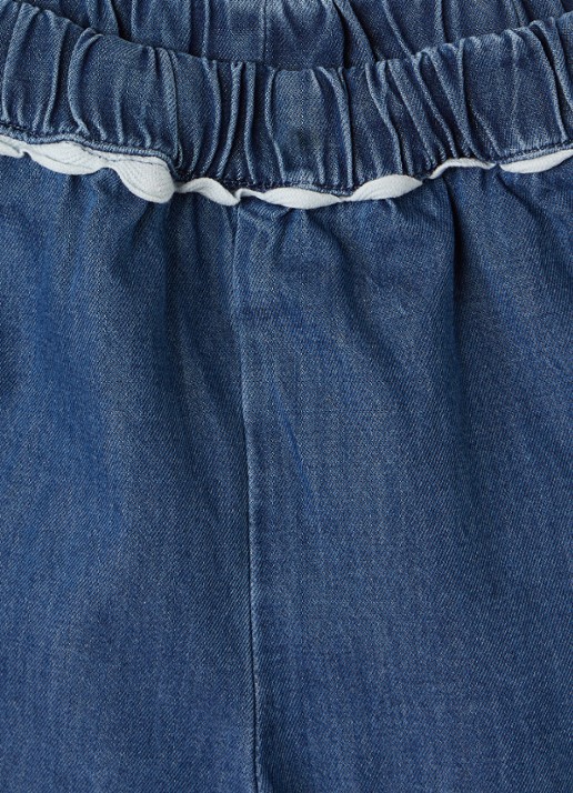 Molo Sana tapered jeans met medium wassing - detail blauw