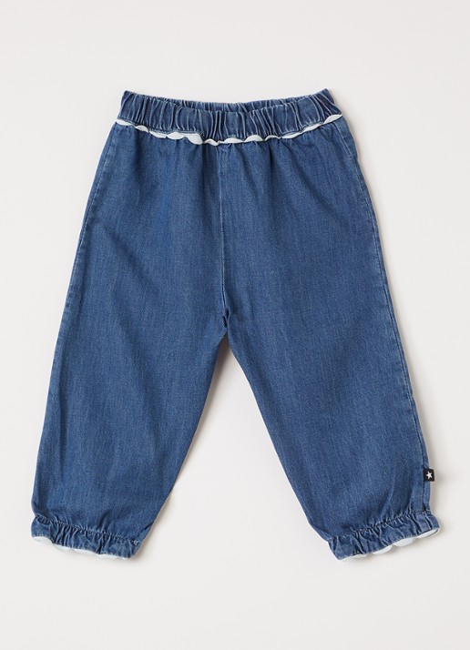 Molo Sana tapered jeans met medium wassing - voorkant 2 blauw