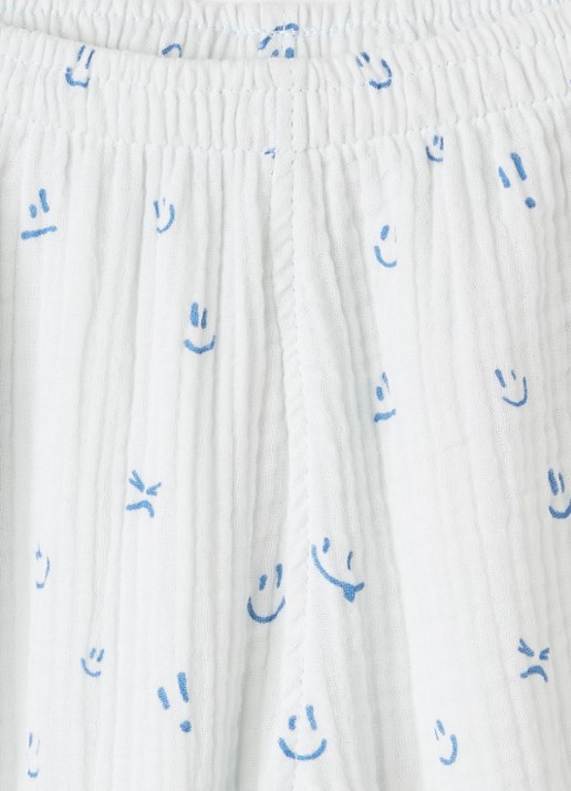 Molo Serene tapered fit broek met print - detail 3 lichtblauw