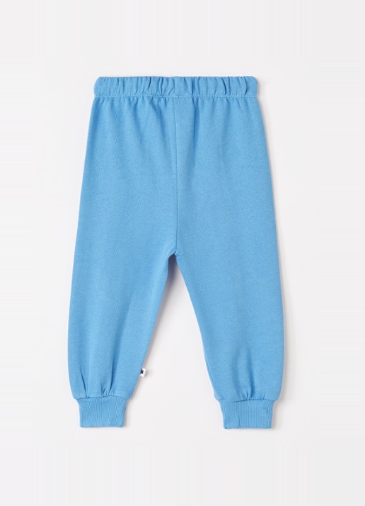 Molo Simeon tapered fit joggingbroek met borduring - voorkant 2 donkerblauw