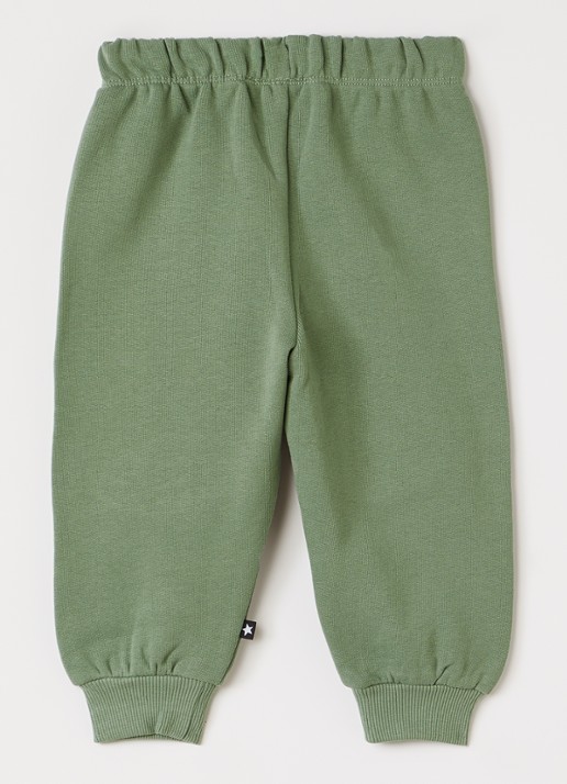 Molo Simeon tapered fit joggingbroek met print - voorkant 3 legergroen