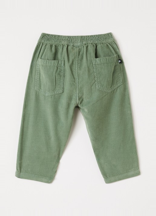 Molo Sois broek van corduroy - voorkant 2 groen
