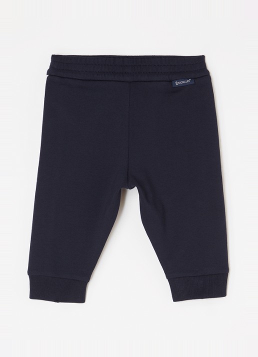 Moncler 80996 tapered fit joggingbroek met logoband - voorkant 2 donkerblauw